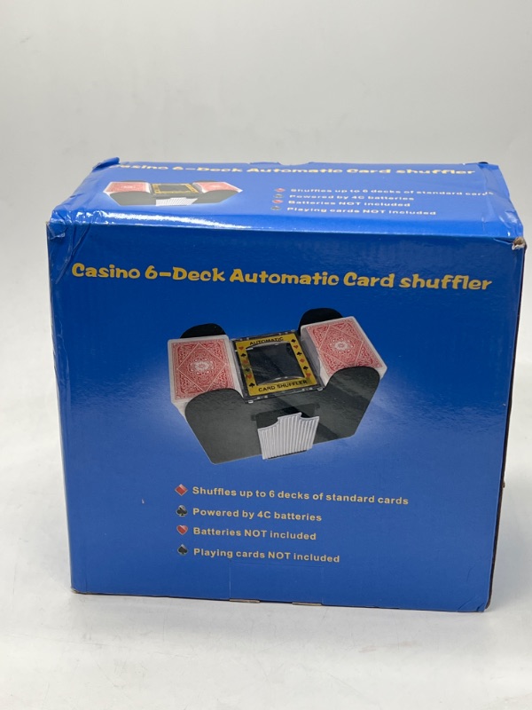 Photo 2 of SEETOOOGAMES Automatic Casino Card Shuffler - 2/4/6Deck Battery-Operated Electric Shuffler for Texas Hold'em, Poker, Home Card Games, Blackjack, Party Club Game 6 deck