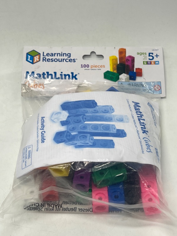 Photo 2 of Learning Resources MathLink Cubes - Set of 100 Cubes, Ages 5+ Kindergarten, STEM Activities, Math Manipulatives, Homeschool Supplies, Teacher Supplies,Easter Basket Stuffers?
