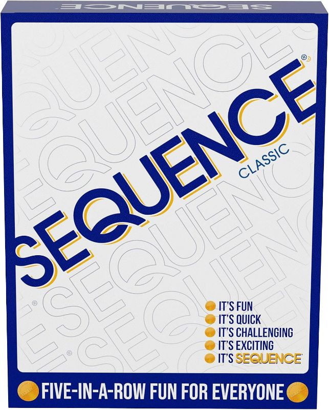 Photo 2 of SEQUENCE- Original SEQUENCE Game with Folding Board, Cards and Chips by Jax ( Packaging may Vary ) White, 10.3" x 8.1" x 2.31"
