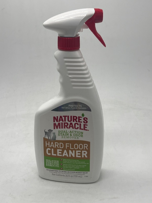 Photo 2 of Nature’s Miracle Hard Floor Cleaner, Dual-Action Stain & Odor Remover, Protects Natural Floor Finishes, 24 oz 24 Oz. Updated