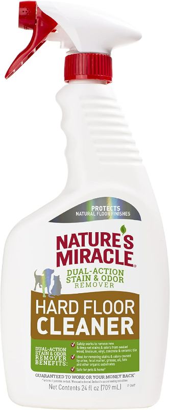 Photo 1 of Nature’s Miracle Hard Floor Cleaner, Dual-Action Stain & Odor Remover, Protects Natural Floor Finishes, 24 oz 24 Oz. Updated