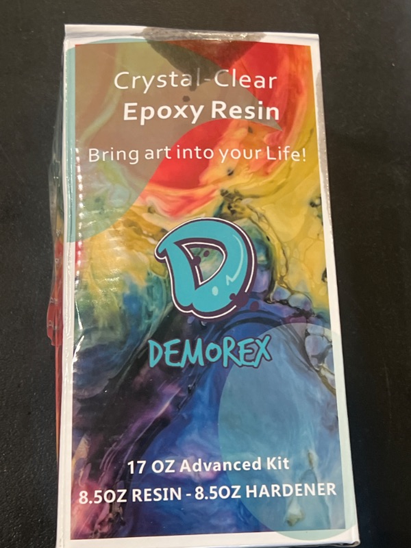 Photo 2 of Demorex Crystal Clear Epoxy Resin Kit for Casting & Coating 17 fl.oz with Tools

