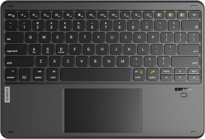 Photo 1 of Inateck Bluetooth Keyboard with Touchpad, Ultra-Light&Silm Tablet Keyboard Wireless, Compatible with Windows, iPadOS, Android, and iOS, KB01103
