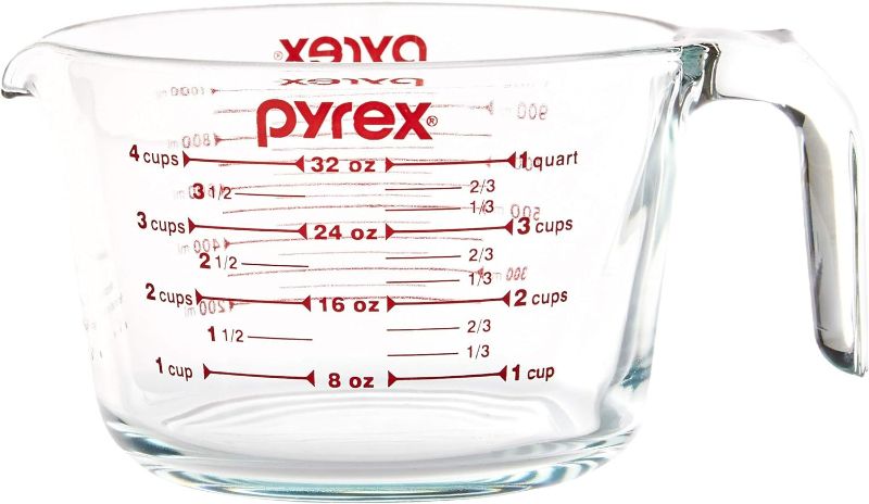 Photo 1 of 4 Measuring Cup, Clear with Red Graphics