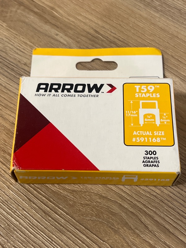 Photo 2 of Arrow Arrow Staples: Insulated, 1/4 in Crown Wd (In.), 1/4 in Leg Lg (In.), 0.024 x 0.048, 300 PK