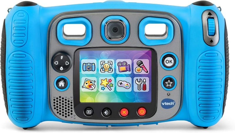 Photo 2 of VTech Kidizoom Duo 5.0 Deluxe Digital Selfie Camera with MP3 Player and Headphones, Blue Blue Selfie Camera