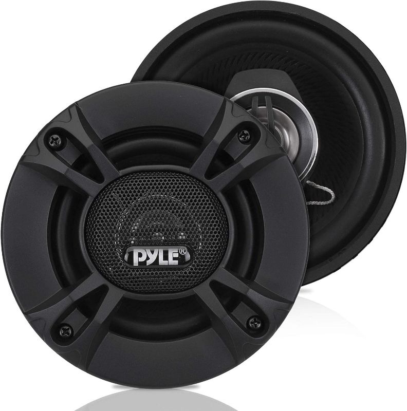 Photo 1 of Pyle 2-Way Universal Car Stereo Speakers - 240W 4" Coaxial Loud Pro Audio Car Speaker Universal OEM Quick Replacement Component Speaker Vehicle Door/Side Panel Mount Compatible PL412BK (Pair), Black
