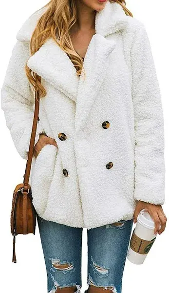 Photo 1 of PRETTYGARDEN Women's Fashion Winter Coat Long Sleeve Lapel Zip Up Faux Shearling Shaggy Oversized Shacket Jacket
SIZE XL