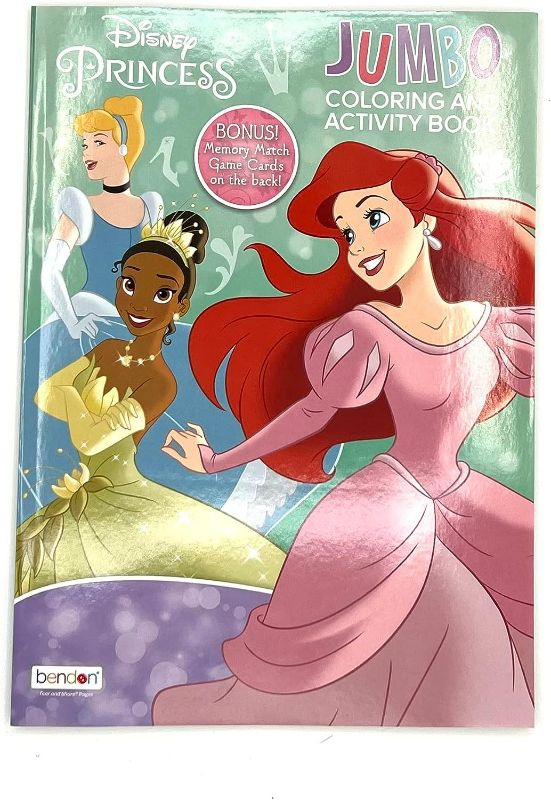 Photo 1 of 3 Pack Disney Princess Coloring Book and Activity - Little Mermaid Ariel - Cinderella 