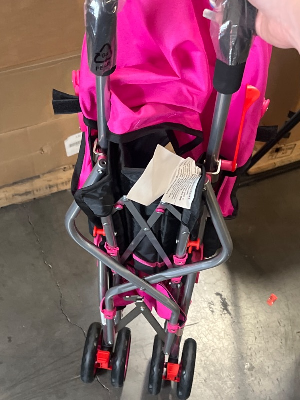 Photo 1 of Wonder Buggy Dakota Baby Stroller With Bumper,Basket & Rounded Canopy - Solid Pink