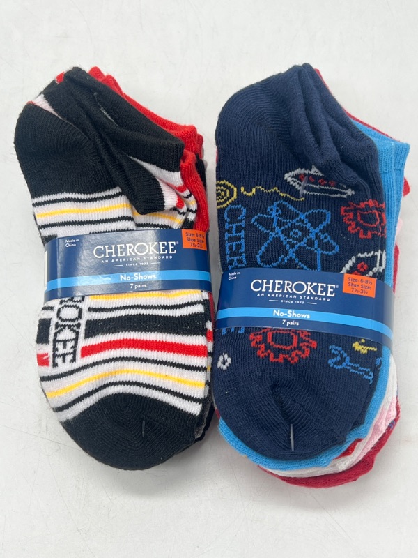 Photo 1 of 14 Pair Cherokee Kids No Show Socks  Size 6-8 1/2