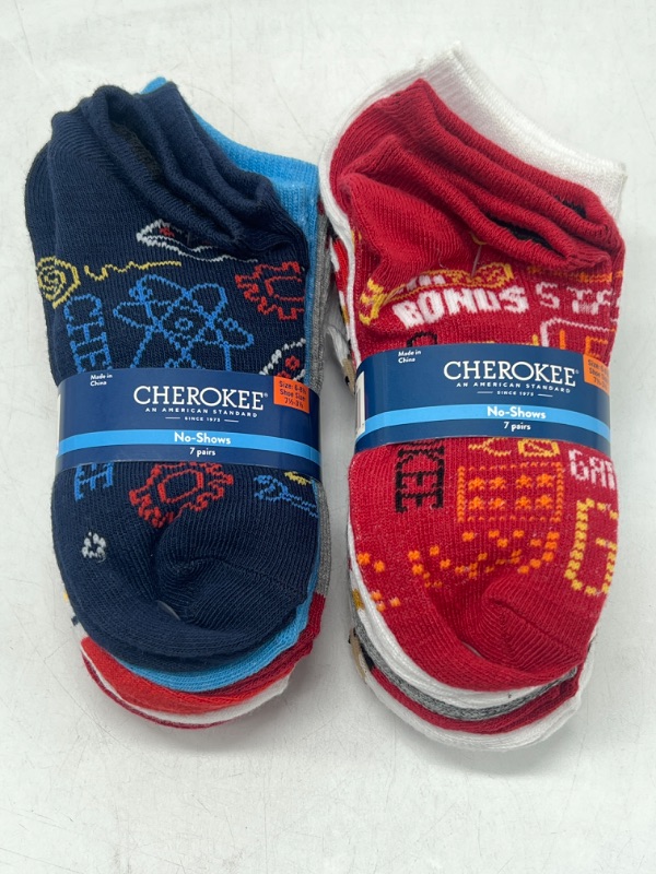 Photo 1 of 14 Pair Cherokee Kids No Show Socks  Size 6-8 1/2