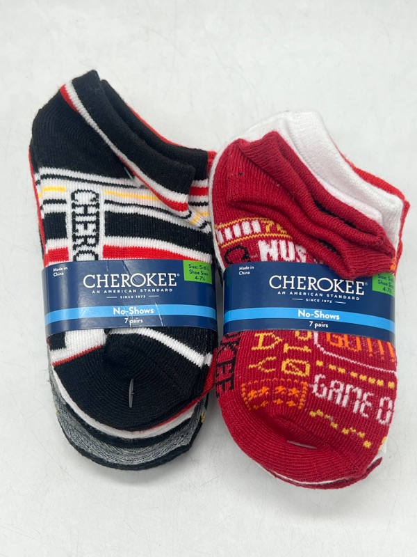 Photo 1 of 14 Pair Cherokee Kids No Show Socks  Size 5-6 1/2