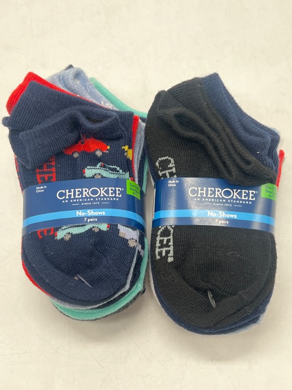 Photo 1 of 14 Pair Cherokee Kids No Show Socks  Size 5-6 1/2