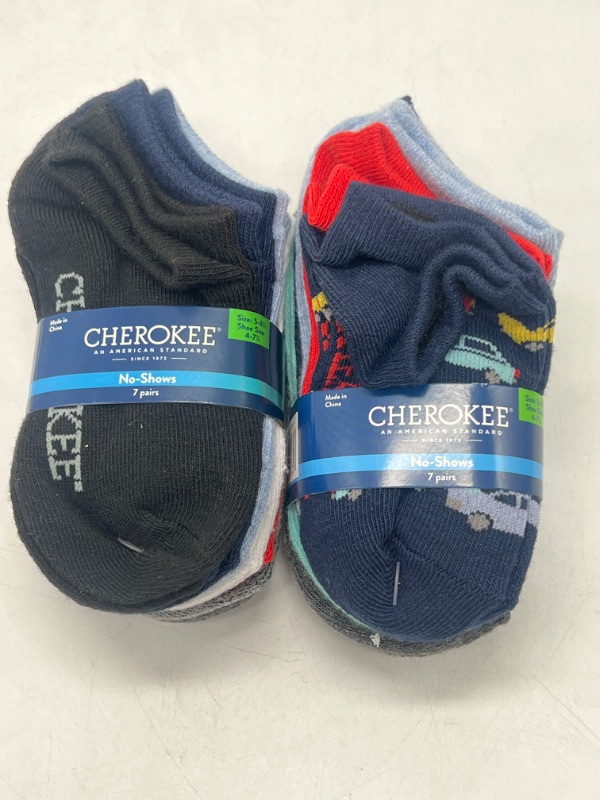 Photo 1 of 14 Pair Cherokee Kids No Show Socks  Size 5-6 1/2