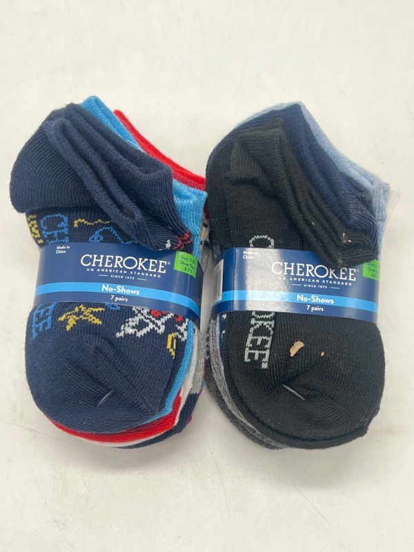 Photo 1 of 14 Pair Cherokee Kids No Show Socks  Size 5-6 1/2