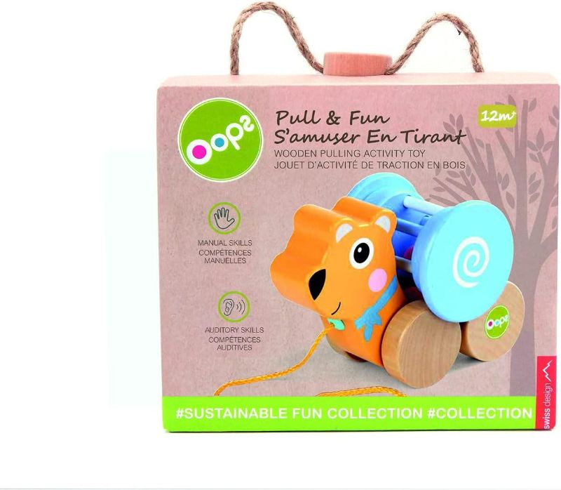 Photo 2 of Pull Toy | OOPS® | Pull & Fun Toddler Toy, Bear
