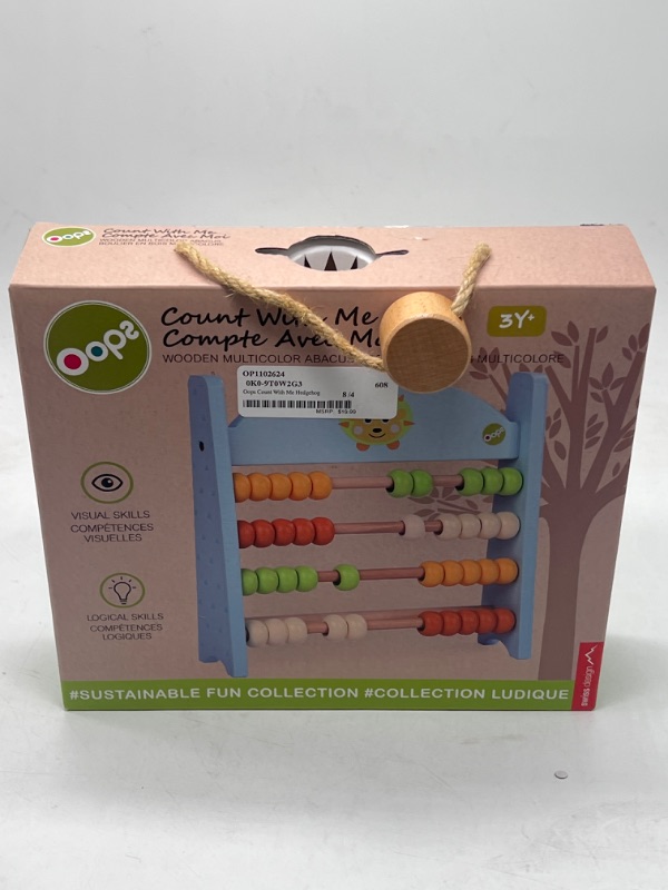 Photo 2 of OOPS® Count with Me Abacus, Educational Wooden Activity Toy for Preschoolers with Hedgehog Character