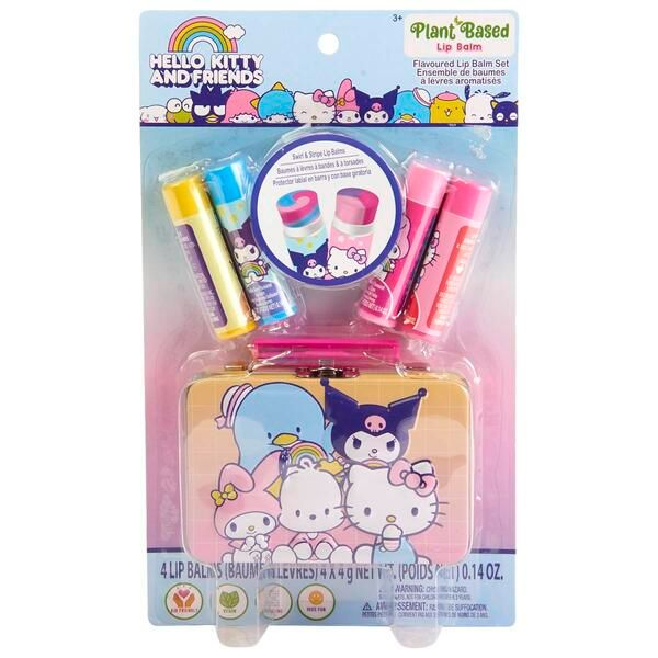 Photo 1 of Girls Hello Kitty 4pk. Plant-Based Flavored Lip Balm Tin Set
