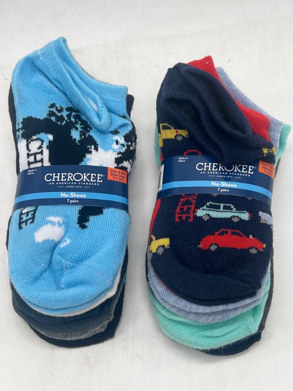 Photo 1 of 14 Pair Cherokee Kids No Show Socks  Size 6-8 1/2