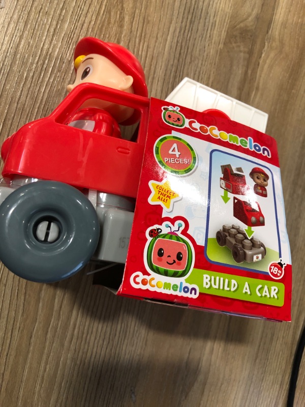 Photo 2 of CoComelon Build-a-Vehicle 4 Piece Set JJ in Red Fire Truck Officially Licensed Kids Toys for Ages 18 Month Gifts and Presents
