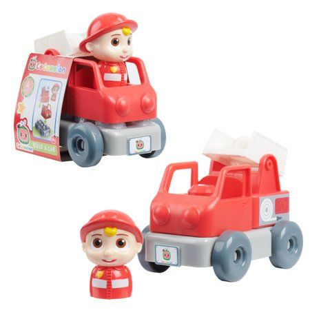 Photo 1 of CoComelon Build-a-Vehicle 4 Piece Set JJ in Red Fire Truck Officially Licensed Kids Toys for Ages 18 Month Gifts and Presents
