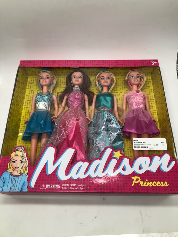 Photo 3 of Madison 4-Pack Princess Dolls Playset New