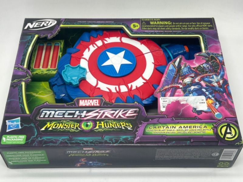 Photo 2 of Marvel Mech Strike Monster Hunters Captain America Monster Blast Shield
