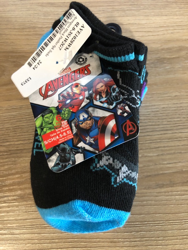 Photo 3 of Marvel Avengers Boys Socks, 6-Pack, No Show Style, Sizes ,SMALL 4.5-8.5