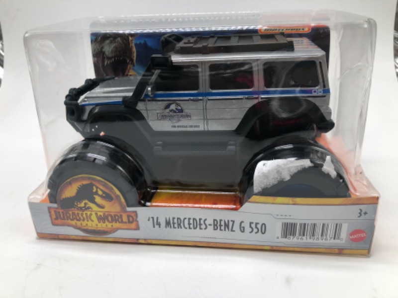 Photo 1 of Matchbox Jurassic World Dominion 1:24 Scale Vehicle 14 Mercedes-Benz G 550 Truck with Large Wheels
