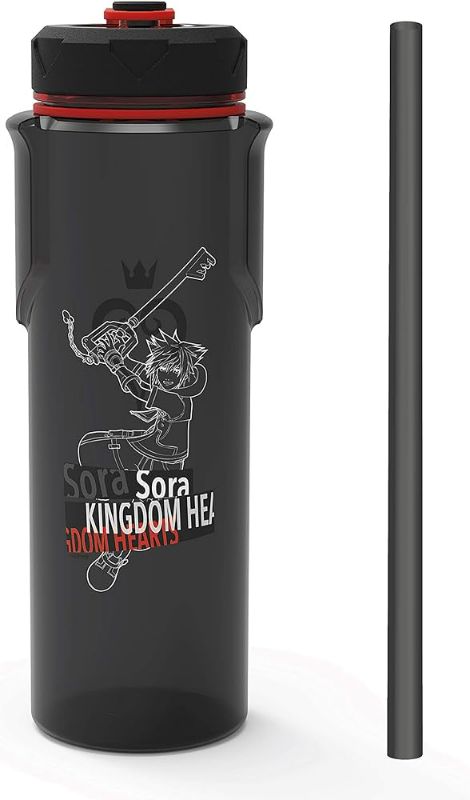 Photo 1 of Kingdom of Hearts 36 Ounce Reusable Plastic Water Bottle Sora
