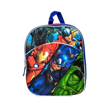 Photo 1 of Marvel Avengers Backpack Toddler 11" Thor Captain America Black Panther Boys
