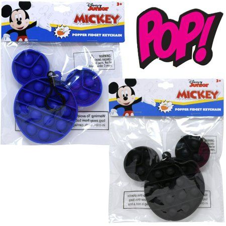 Photo 1 of Disney Mickey Mouse Fidget Pop Toy Keychain 2-Pack
