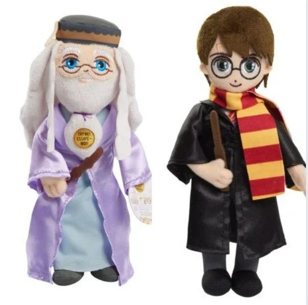 Photo 1 of 2 Pack Harry Potter™ 8-Inch Spell Casting Wizards Harry Potter™ Small Plush with Sound Effects, Kids Toys for Ages 3 Up, Easter Basket Stuffers and Small Gifts