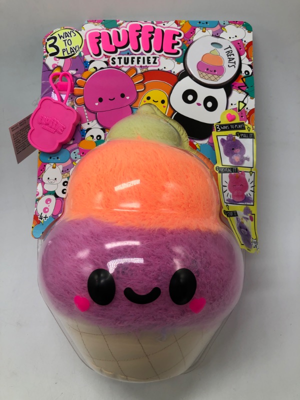 Photo 3 of Fluffie Stuffiez Ice Cream Small Collectible Feature Plush - Surprise Reveal Unboxing with Huggable ASMR Fidget DIY Fluff Pulling Ultra Soft Fluff Ag
