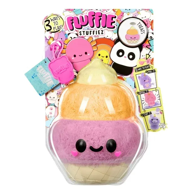 Photo 1 of Fluffie Stuffiez Ice Cream Small Collectible Feature Plush - Surprise Reveal Unboxing with Huggable ASMR Fidget DIY Fluff Pulling Ultra Soft Fluff Ag
