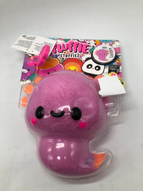 Photo 3 of Fluffie Stuffiez Axolotl Small Collectible Feature Plush - Surprise Reveal Unboxing with Huggable ASMR Fidget DIY Fluff Pulling Ultra Soft Fluff
