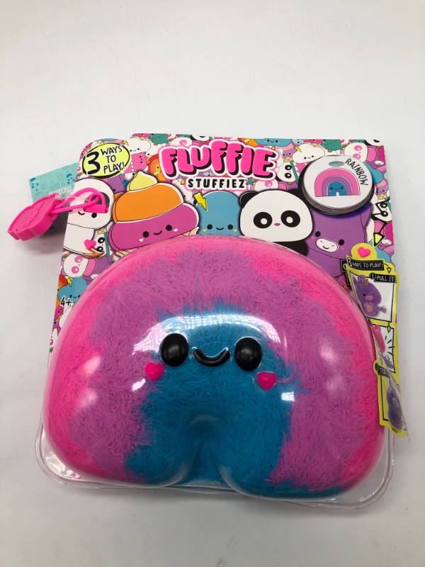 Photo 3 of Fluffie Stuffiez Rainbow Small Collectible Feature Plush - Surprise Reveal Unboxing with Huggable ASMR Fidget DIY Fluff Pulling Ultra Soft Fluff Ages
