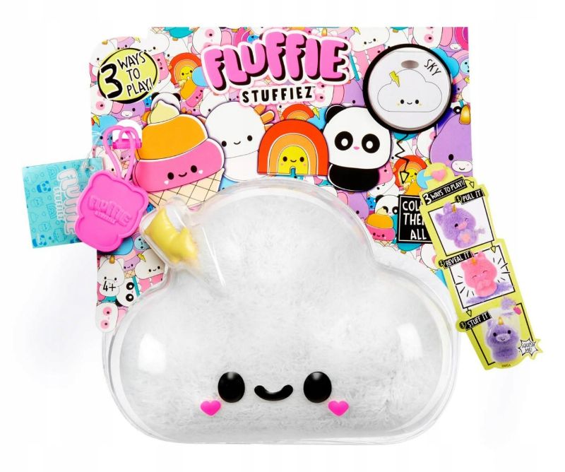Photo 1 of Fluffie Stuffiez Cloud Small Collectible Feature Plush - Surprise Reveal Unboxing with Huggable ASMR Fidget DIY Fluff Pulling Ultra Soft Fluff Ages 4
