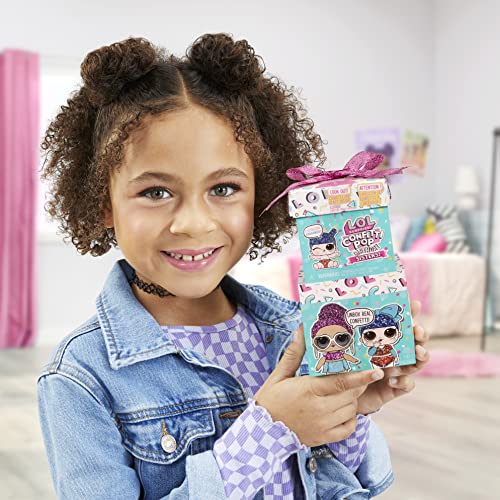 Photo 2 of LOL Surprise! Confetti Pop Birthday Sisters- with Collectible Doll Lil Sister 10 Surprises Confetti Surprise Unboxing Accessories Limited Edition
