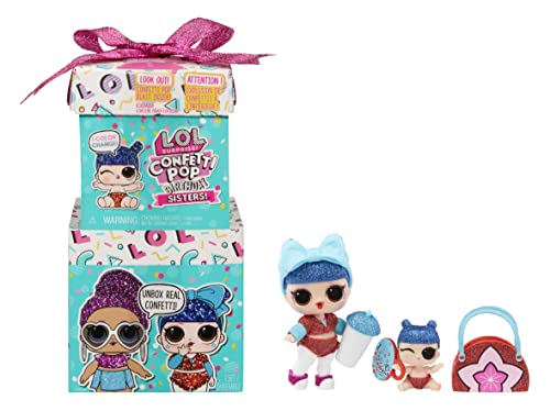 Photo 1 of LOL Surprise! Confetti Pop Birthday Sisters- with Collectible Doll Lil Sister 10 Surprises Confetti Surprise Unboxing Accessories Limited Edition
