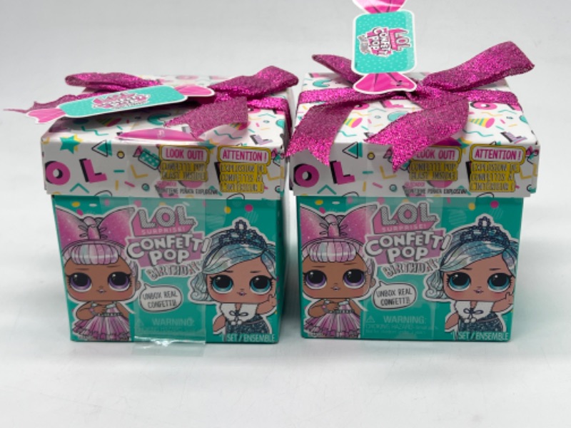 Photo 2 of 2 Pack LOL Surprise! Confetti Pop Birthday- with Collectible Doll 8 Surprises Confetti Surprise Unboxing Accessories Limited Edition Doll Present Box Pa
