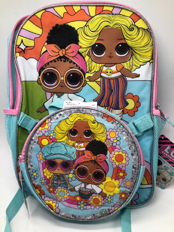 Photo 2 of LOL Dolls Girls Backpack with Lunch Bag 16 Blue
