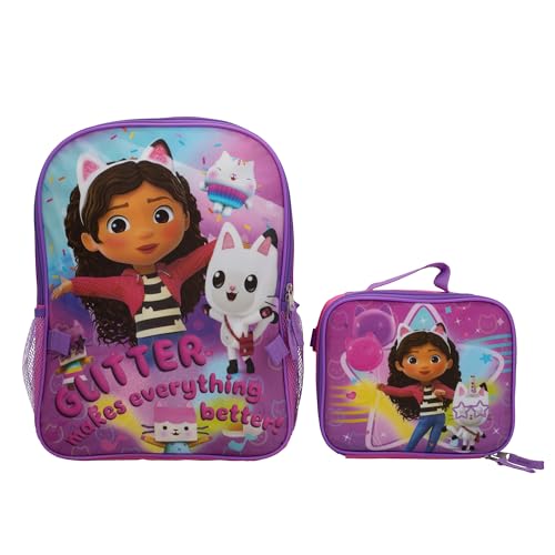 Photo 1 of AI ACCESSORY INNOVATIONS Gabby’s Dollhouse 2 Piece Backpack Set, Pre-school Girls 16" Travel Bag, Pink
