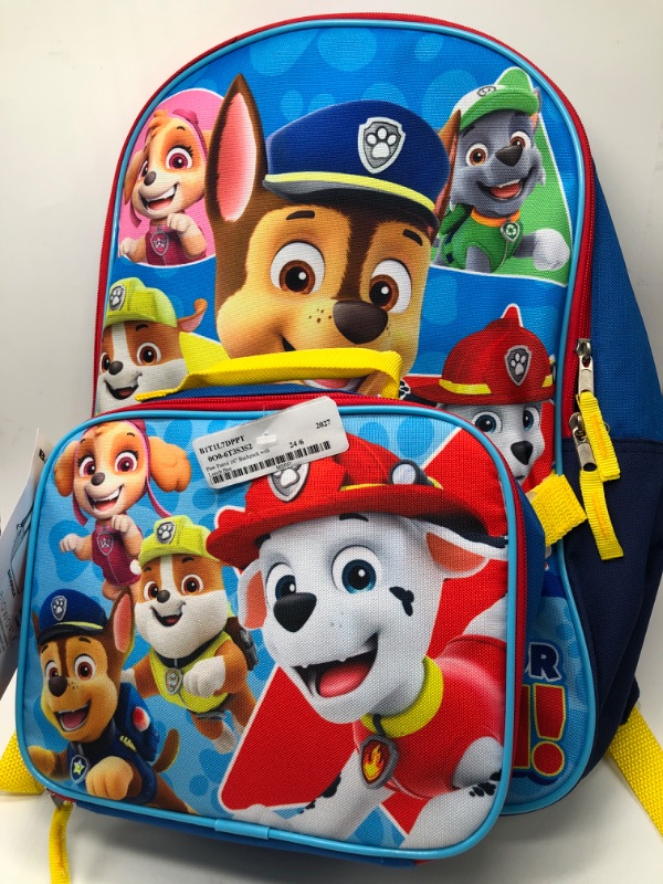 Photo 2 of Paw Patrol 16 Backpack with Lunch Bag
