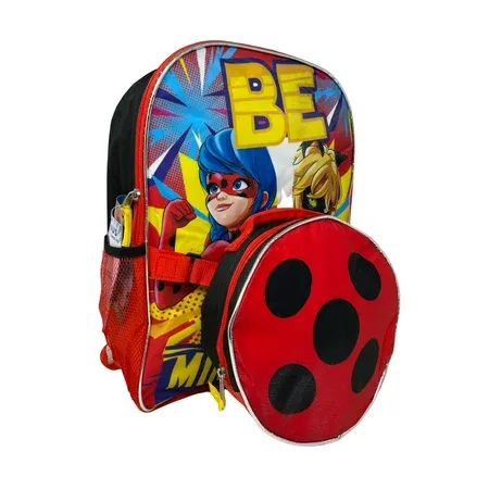 Photo 1 of Miraculous Ladybug 16 Backpack with Round Lunch Bag
