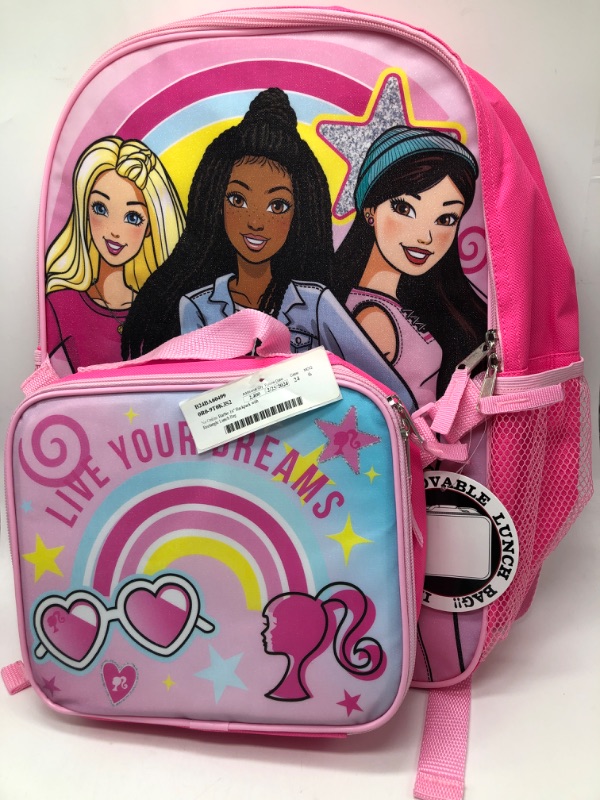 Photo 1 of Barbie Backpack For Kids With Lunchbox