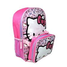 Photo 1 of Hello Kitty 16" Backpack Rainbows w/ Detachable Insulated Lunch Bag set
