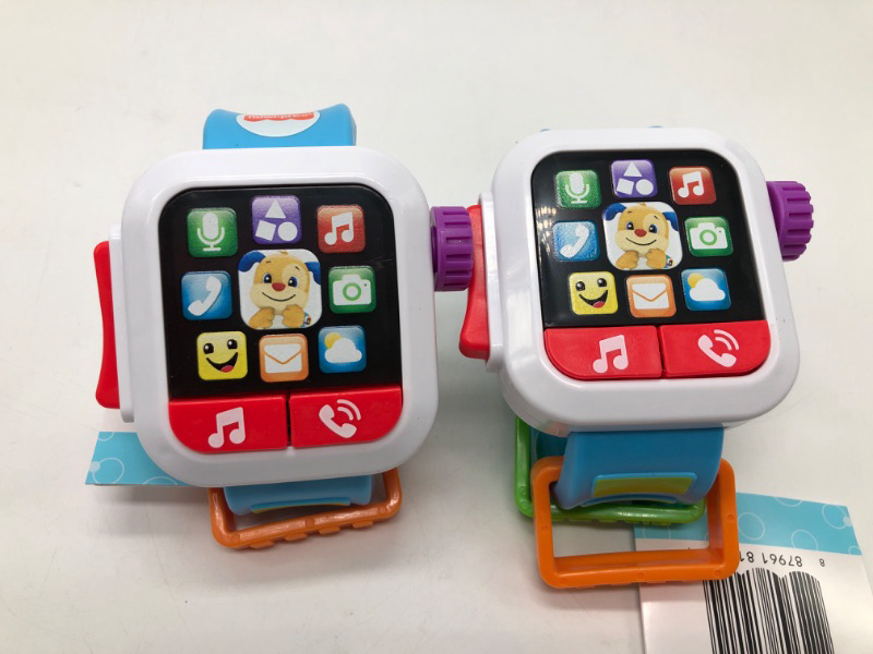 Photo 2 of 2 Pack Fisher-Price Laugh & Learn Time to Learn Smartwatch Electronic Musical Toy for Infant & Toddler
