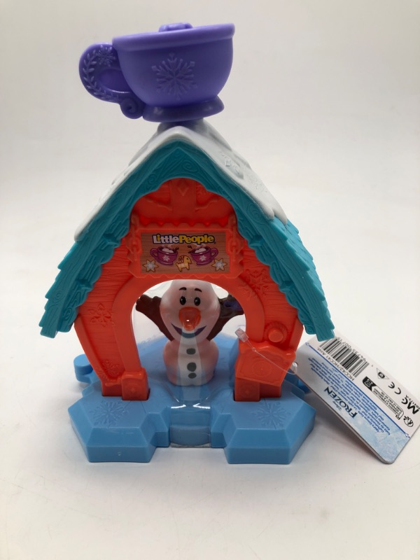 Photo 3 of Disney Frozen Olaf’s Cocoa Cafe Little People Portable Playset with Figure for Toddlers
